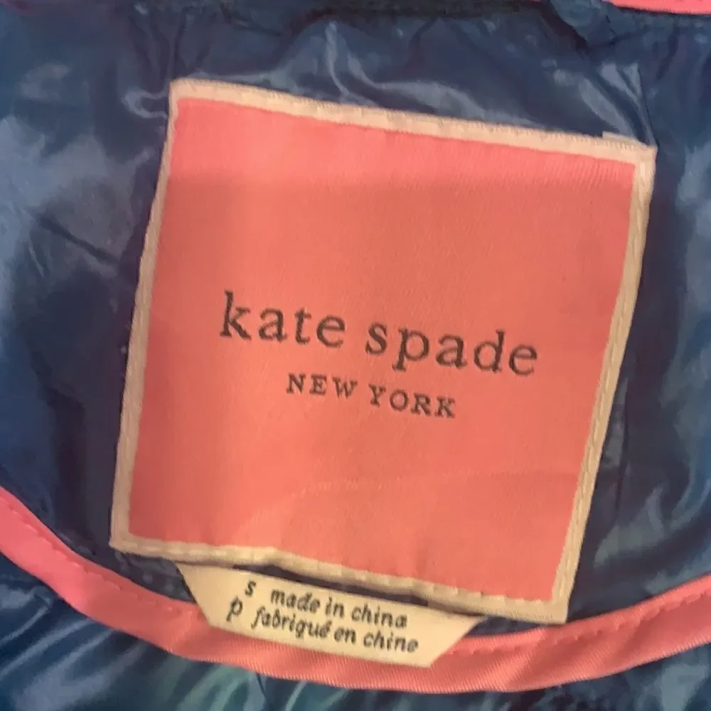 GORGEOUS Kate Spade School Essentials Women XS Packable Down Jacket Dark Peacock